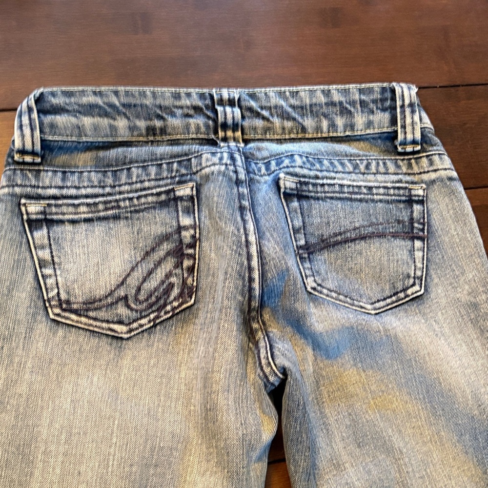 Vintage Garage Women's y2k low Rise Jeans in Blue and Gray - Picture 3 of 3